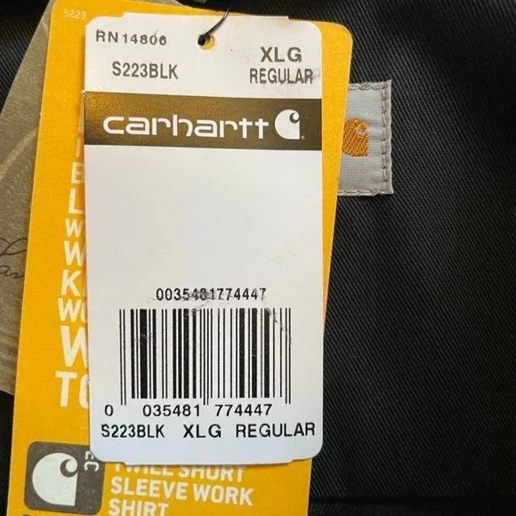 Mens Carhartt Amador Colab Shirt Black Button Down Size XL u New With Tags - Picture 13 of 14